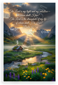 Psalm 27:1 'The Lord is My Light and Salvation' Inspirational 12x18 US Made Poster