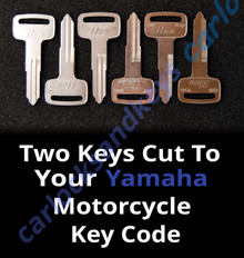 1984-1985 Yamaha RZ350 Motorcycle Keys Cut By Code - 2 Working Keys