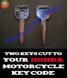 2002-2007 Honda CB900F Motorcycle Keys Cut By Code - 2 Working Keys