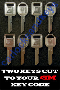 1969-1988 Buick Electra Keys Cut By Code - 2 Working keys!