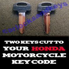 2002-2009 Honda Metropolitan Scooter Keys Cut By Code - 2 Working Keys