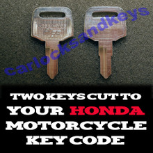 1985-2007 Honda Helix Scooter Keys Cut By Code - 2 Working Keys