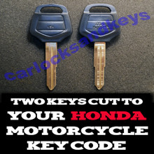2001-2009 Honda Gold Wing Keys Cut By Code - 2 Working Keys