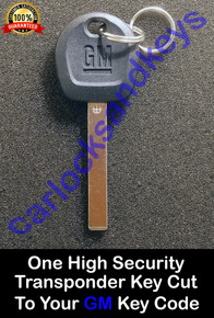 2016-2024 GMC Savana Van High Security Key Cut To Your Key Code