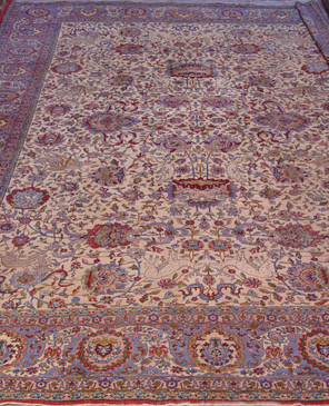 Antique Persian Hunting Scene  Kashan Hand Knotted Wool Rug 12'10" x 19'4"