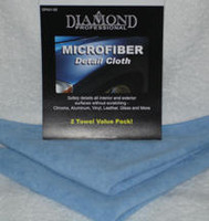 Wet or dry, the Diamond Professional Microfiber Detail Cloth works like magic. Using advanced microfiber technology, thousands of super fine fibers grab dirt and grime without scratching your car's surface. Soft, gentle and lint free - it traps dirt and dust like a magnet! 2 pack