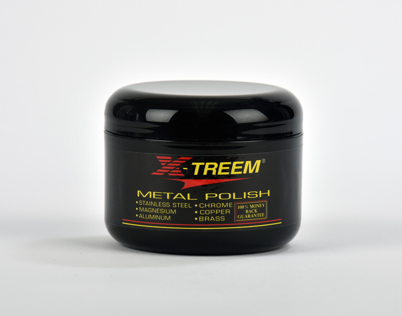 X-treem Metal Polish is a unique material wadding that will polish and protect all metal surfaces. It is very effective at removing water spots, brake dust and chemical stains while restoring the metal to a bright, shiny finish. X-Treem application material is a great alternative to messy chemical removal systems currently on the market.
