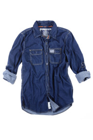 Daventry Meers, dark denim shirt