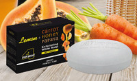 A3 Lemon+Carrot Honey Papaya Exfoliating White Soap 7.05oz/200g