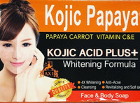 KOJIC Papaya #047 Papaya Carrot Vit C&E KOJIC ACID PLUS  Whitening Formula Soap 4.5 oz / 135 gr