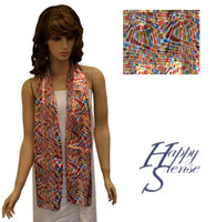 Satin Stripe Scarf Long Abstract (SSPO 4298)