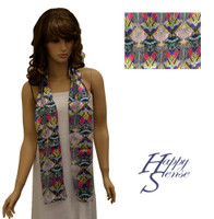 Satin Stripe Scarf Long Abstract (SSPO 4307)