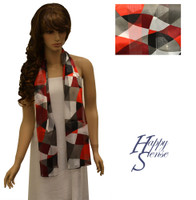Satin Stripe Scarf Long Abstract (SSPO 4308)