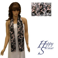 Satin Stripe Scarf Long Cherry Blossom (SSPO 1460)