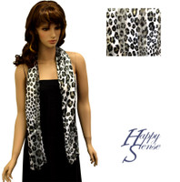 Satin Stripe Scarf Long Leopard (SSPO 8325)