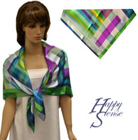 Satin Stripe Scarf Square Abstract-Multi Str (SSPS 4159)
