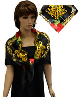 Satin Stripe Scarf Square Flower (SSPS 1421)