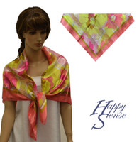 Satin Stripe Scarf Square Flower (SSPS 1418)