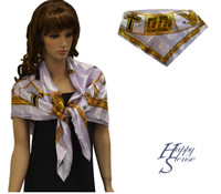 Satin Stripe Scarf Square I Love Jesus Lavender (SSPS 5002)