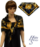 Satin Stripe Scarf Square I Love Jesus Black (SSPS 5002)
