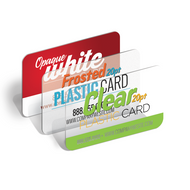 Frosted Plastic Business Cards with Round Corners 4/0