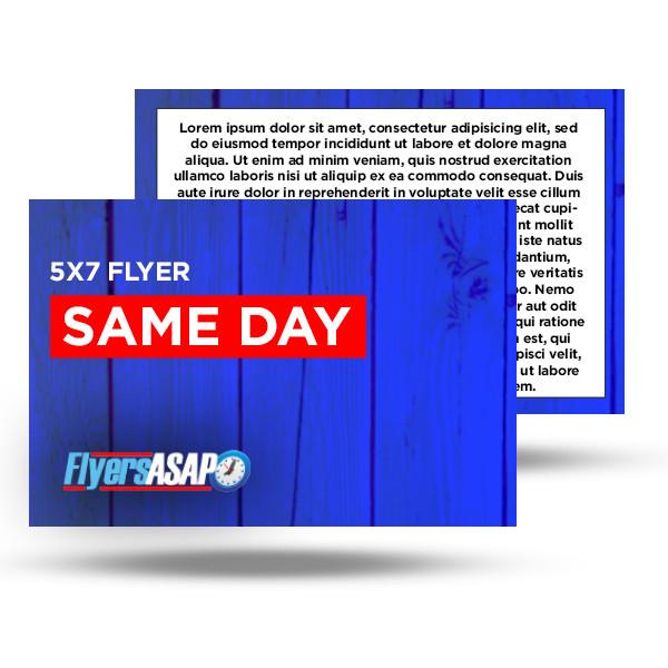 5 X 7 Postcard Flyer Same Day Flyers Asap 5 X 7 Postcard Flyer Same Day Flyers Asap