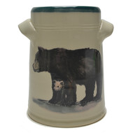 Wine Chiller - Black Bear - When a mother black bear leads her cubs away from a den, her usual destination is a big tree where the cubs can take refuge from danger.