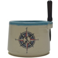 Dip Bowl with Spreader Knife - Compass Rose