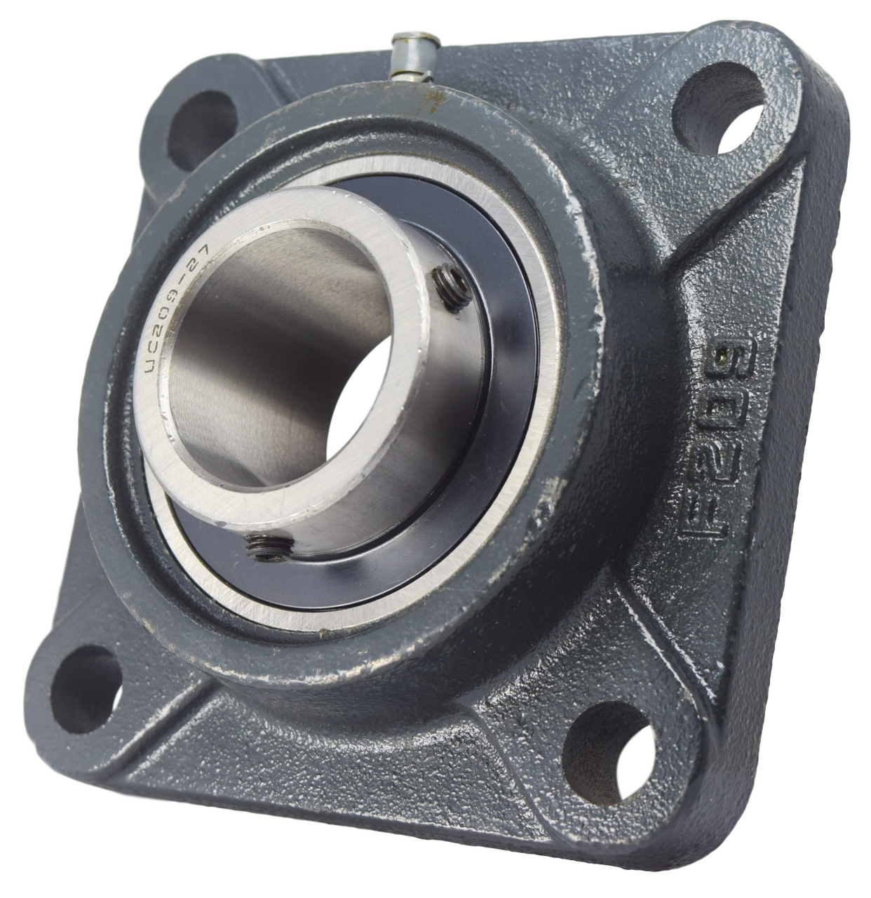 #AA58DL 1 Pcs UCF209-27 4 Bolt Square Flange Block Mounted Bearing Unit 1-11/16 Bore Compatible with AMI UCF209-28 Compatible with Browning VF4S-228 