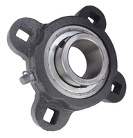 1-1/2" Four Bolt Ductile Flange Bearing with Two Set Screws SBF4X208-24G, FHSF4X208-24G