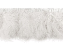 1 Yard - Snow White Marabou Turkey Fluff Feather Fringe Trim