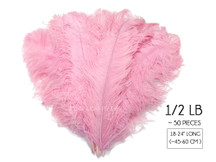 1/2 Lb. - 18-24" Baby Pink Large Ostrich Wing Plume Wholesale Feathers (Bulk)