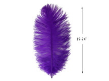 10 Pieces - 19-24" Purple Ostrich Dyed Drabs Body Feathers