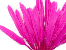 1/4 Lb. - Hot Pink Dyed Duck Cochettes Loose Wing Quill Wholesale Feather (Bulk)