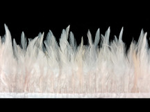 1 Yard - Ivory Rooster Neck Hackle Saddle Feather Wholesale Trim