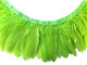 Neon green feather trim 