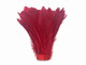 Bright red dyed soft feather trim