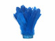 Soft blue strip of goose feathers for sewing and costumes