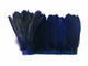 Dark blue fluffy goose feather trim