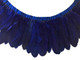 Midnight blue soft feather trim