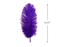 10 Pieces - 14-17" Purple Ostrich Dyed Drab Body Feathers