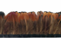 1 Yard - Heart Ringneck Pheasant Plumage Feather Trim
