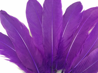 Purple Goose Satinettes Wholesale Loose Feathers