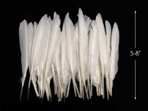 1 Pack - White Duck Primary Wing Pointer Feathers 0.50 Oz.