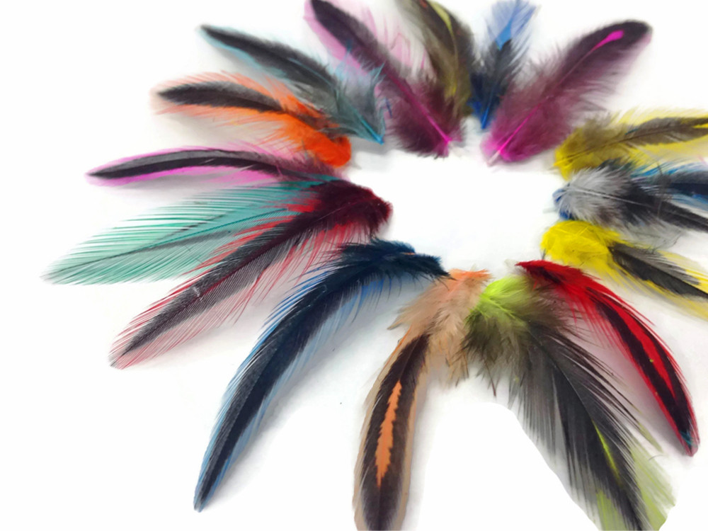 0.02 oz. Colorful Laced Hen Feathers | Moonlight Feather
