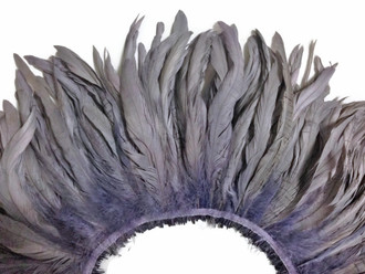 Grey Strung Natural Bleach And Dyed Coque Tails Feathers
