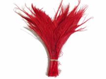Red Bleached Peacock Swords Cut Wholesale Feathers (Bulk)