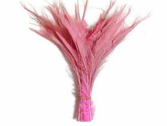 Baby Pink Bleached Peacock Swords Cut Wholesale Feathers (Bulk)