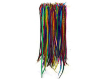 30 Pieces - Wholesale XL Thin Long Mix Rooster Hair Extension Feathers (Bulk)