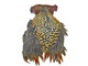 Grade B Natural Gold Jungle Cock Cape Complete Skin Pelt With Feather 